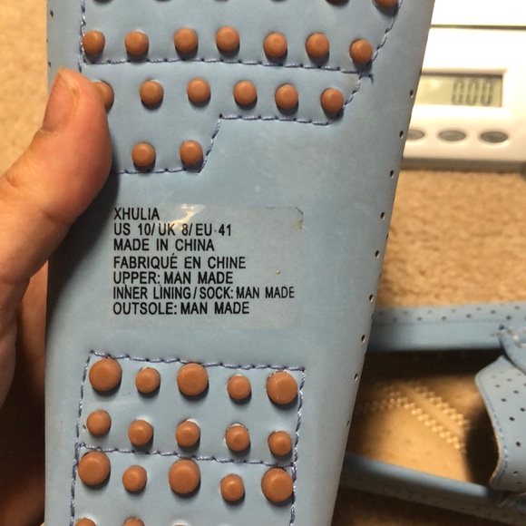 NEW Just Fab slip-on moccasin flats- BLUE SHOES - Picture 9 of 11